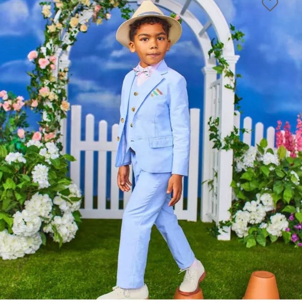 Jane and Jack Oxford Light Blue Kids' Suit. Size 18-24 months